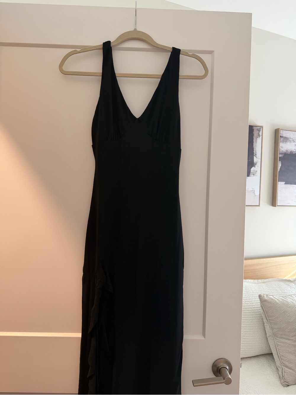 Classic Black V-Neck Women’s Dress